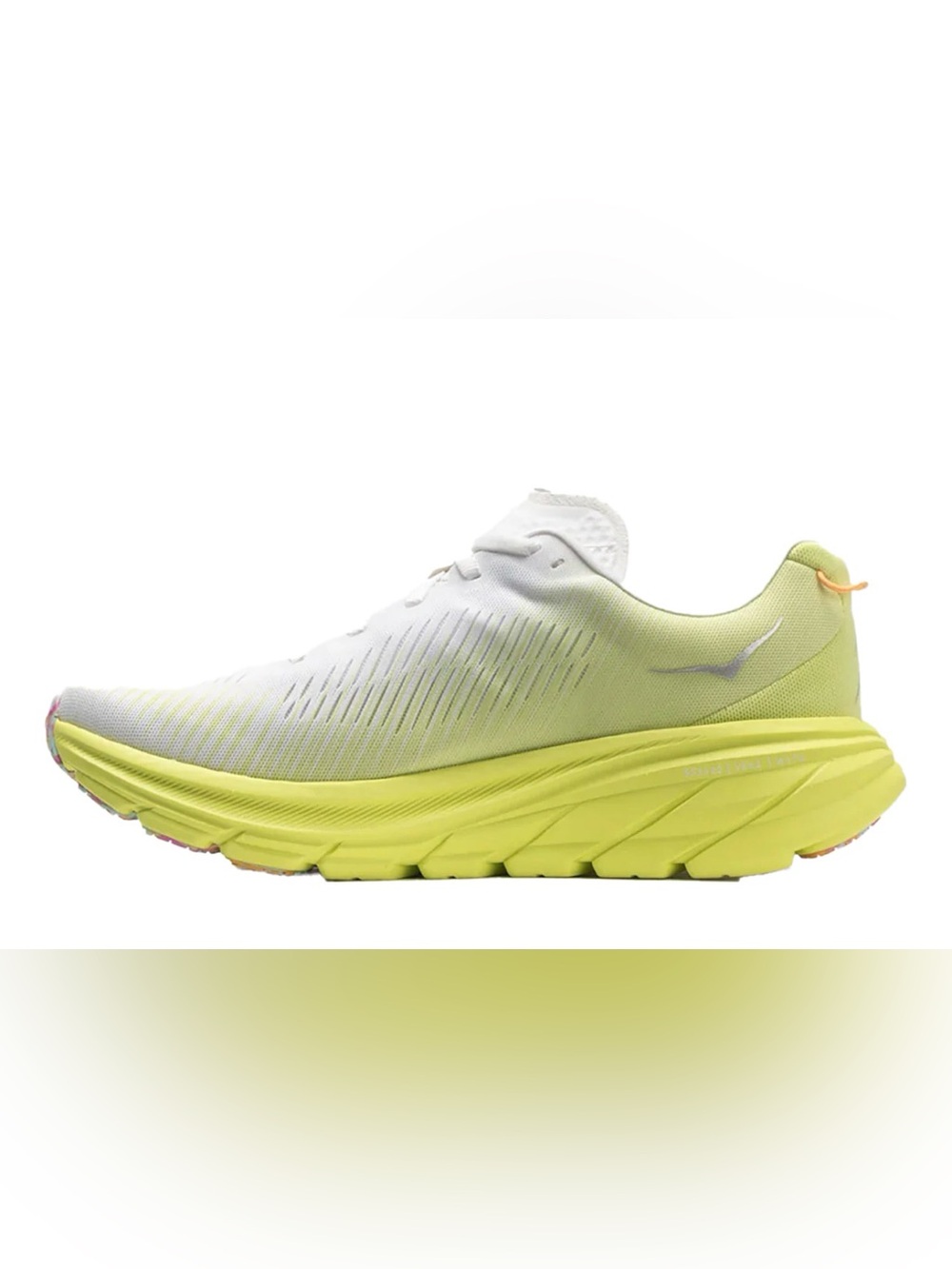 Women's Hoka Rincon 3 - White - Citrus Glow Running Shoes - Picture 2 of 9